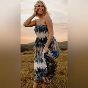 NWT‼️ Banana Republic Organza Maxi Tube Dress Size Pet Free/Smoke Free Home